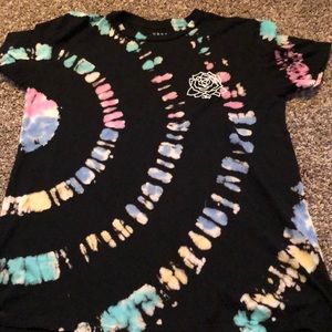 obey black and tie dye shirt